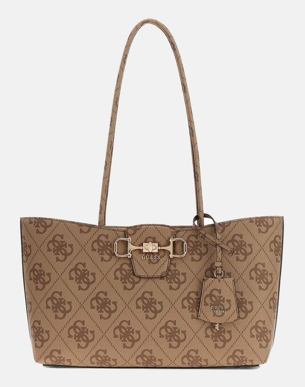 GUESS JANIE LOGO GIRLFRIEND CARRYALL ΤΣΑΝΤΑ ΓΥΝΑΙΚΕΙΟ HWOS9924230-LTL Cappuccino