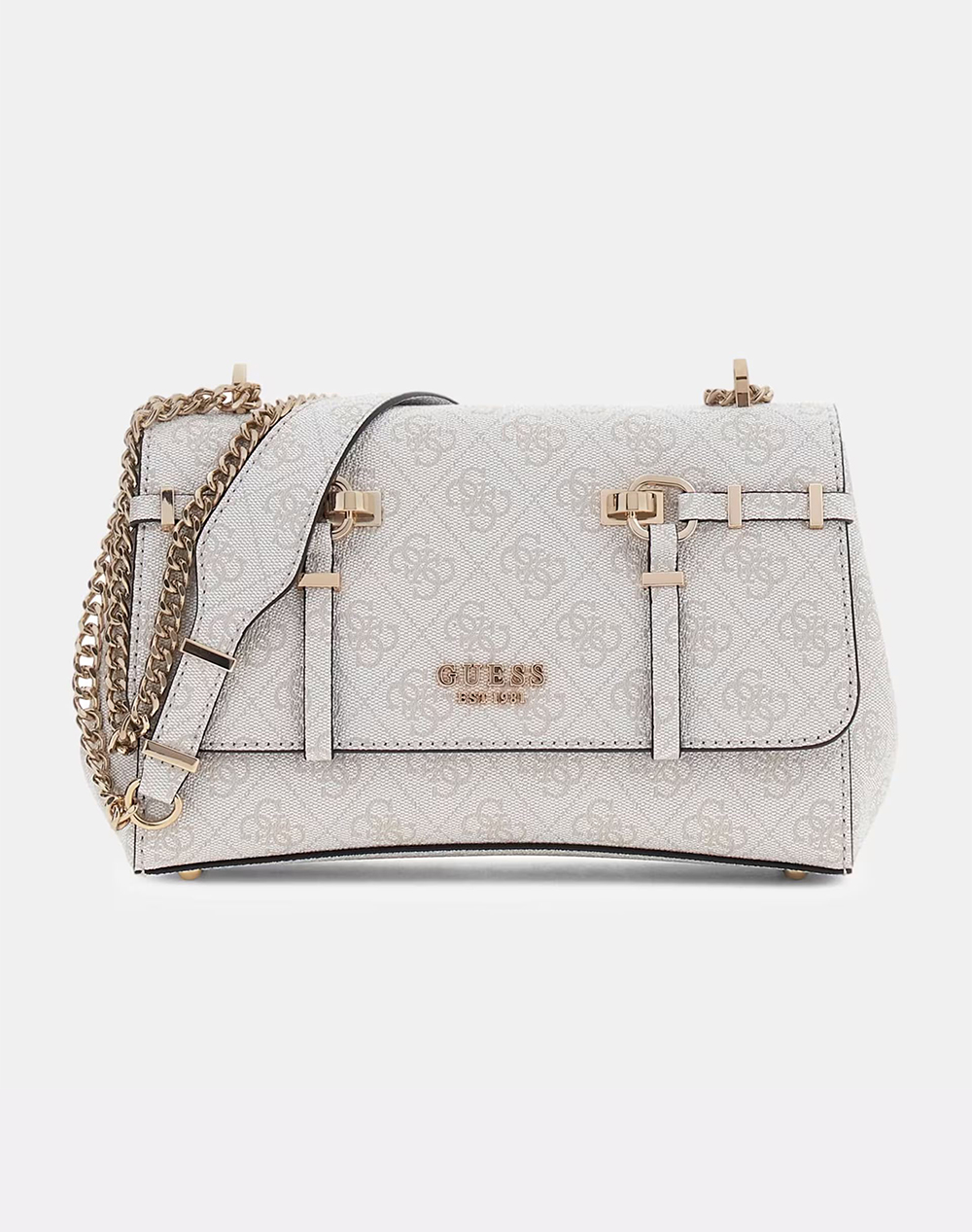 GUESS LEONA LOGO CONVRTBL XBODY FLAP ΤΣΑΝΤΑ ΓΥΝΑΙΚΕΙΟ HWSG9917210-BNN Cream