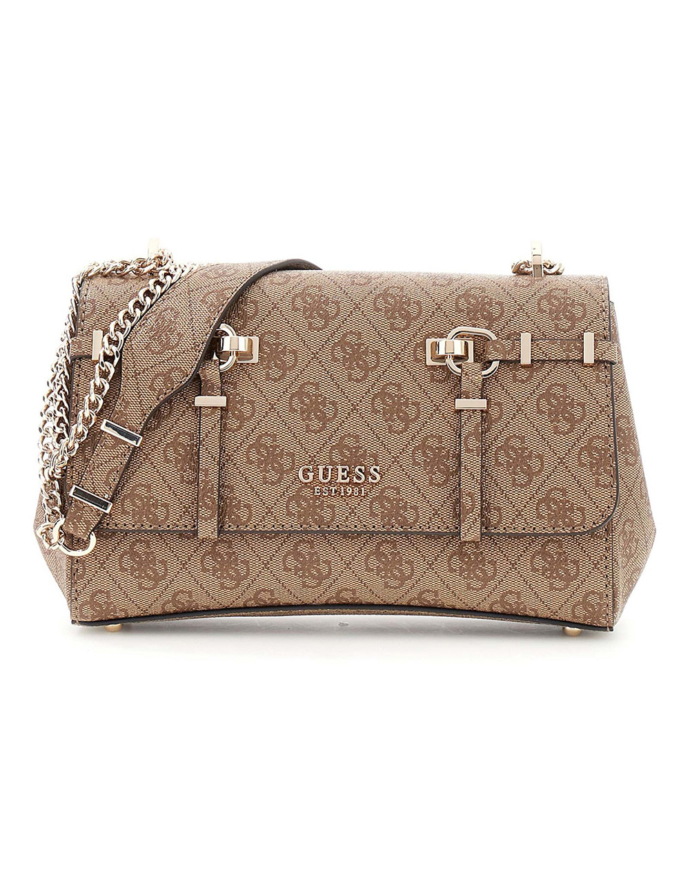 GUESS LEONA LOGO CONVRTBL XBODY FLAP ΤΣΑΝΤΑ ΓΥΝΑΙΚΕΙΟ HWSG9917210-LTL SandyBrown