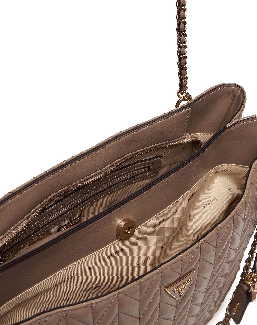Guess Cheryl 2 Comp Tote Τσάντα Γυναικείο Hwtq9720220-Drt Sandybrown Γυναικεία αξεσουάρ τσάντες Politikos Shop Πολιτικός