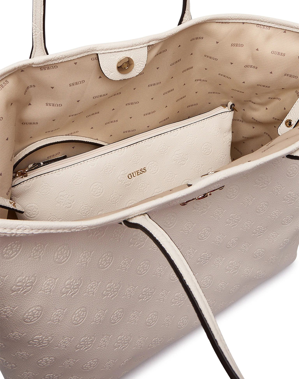 Guess Victtoria Large 2 In 1 Tote Τσάντα Γυναικείο Hwpd9514290-Stl Cream Γυναικεία αξεσουάρ τσάντες Politikos Shop Πολιτικός