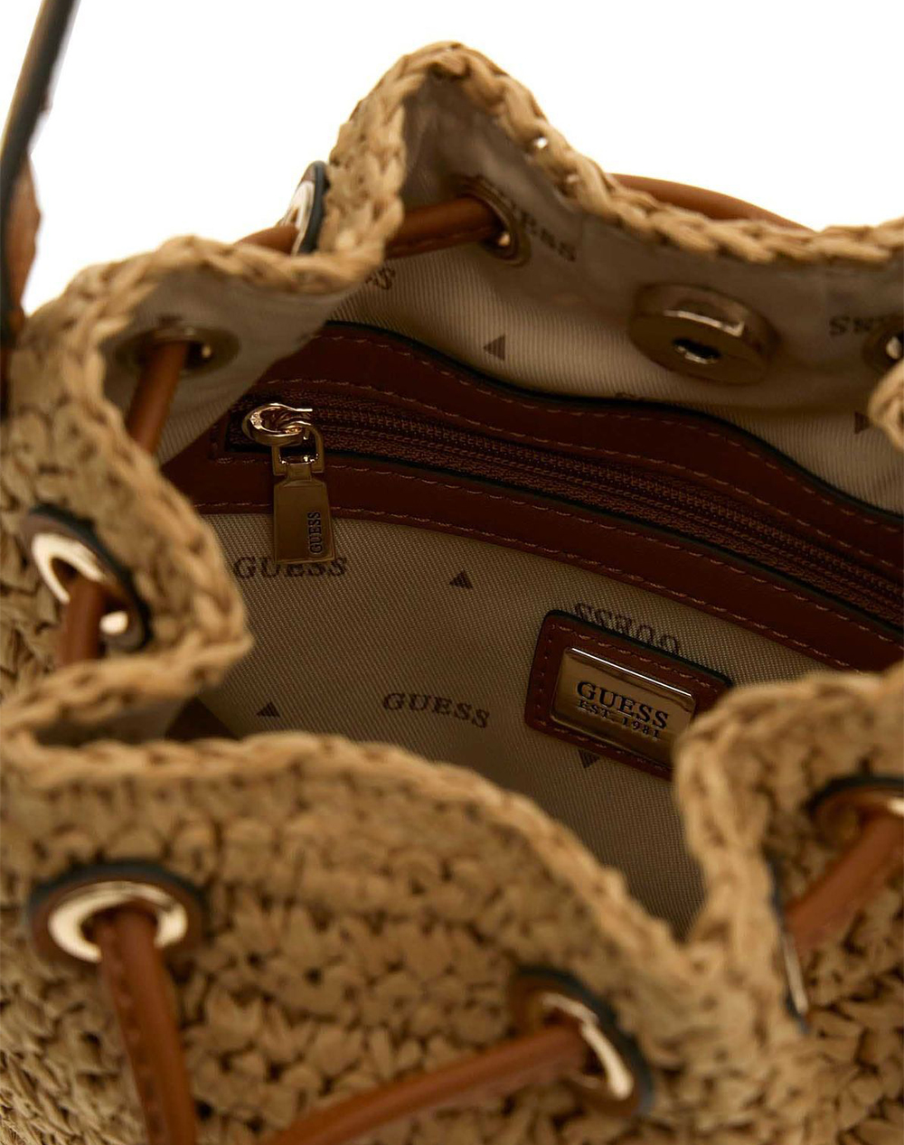 Guess Ofelia Top Handle Bucket Τσάντα Γυναικείο Hwwg9923030-Ntc Cookiebrown Γυναικεία αξεσουάρ τσάντες Politikos Shop Πολιτικός
