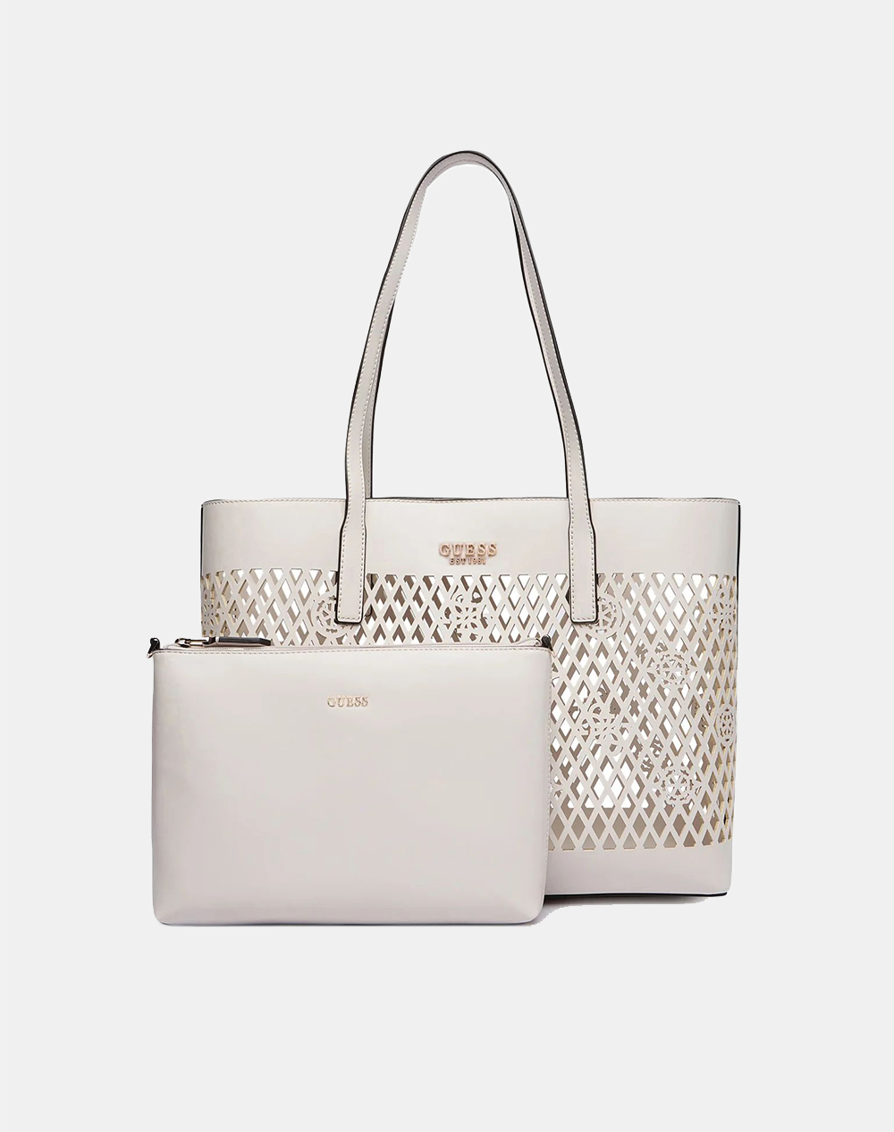 GUESS LETTY 2 IN 1 TOTE ΤΣΑΝΤΑ ΓΥΝΑΙΚΕΙΟ HWPG9911240-OFF OffWhite