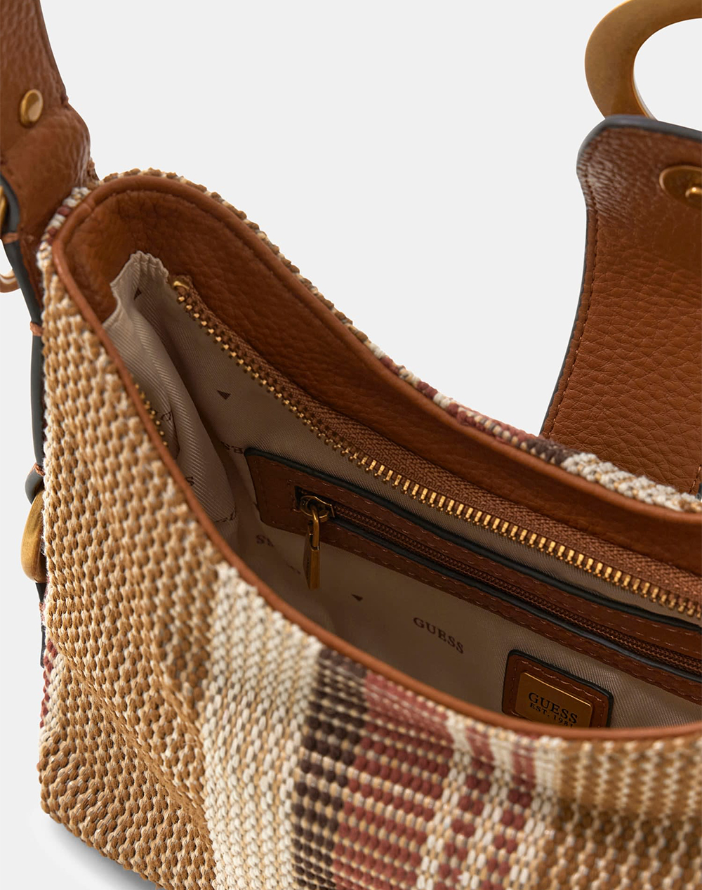 Guess Camden Mini Shoulder Bag Τσάντα Γυναικείο Hwab9308720-Cgm Cappuccino Γυναικεία αξεσουάρ τσάντες Politikos Shop Πολιτικός