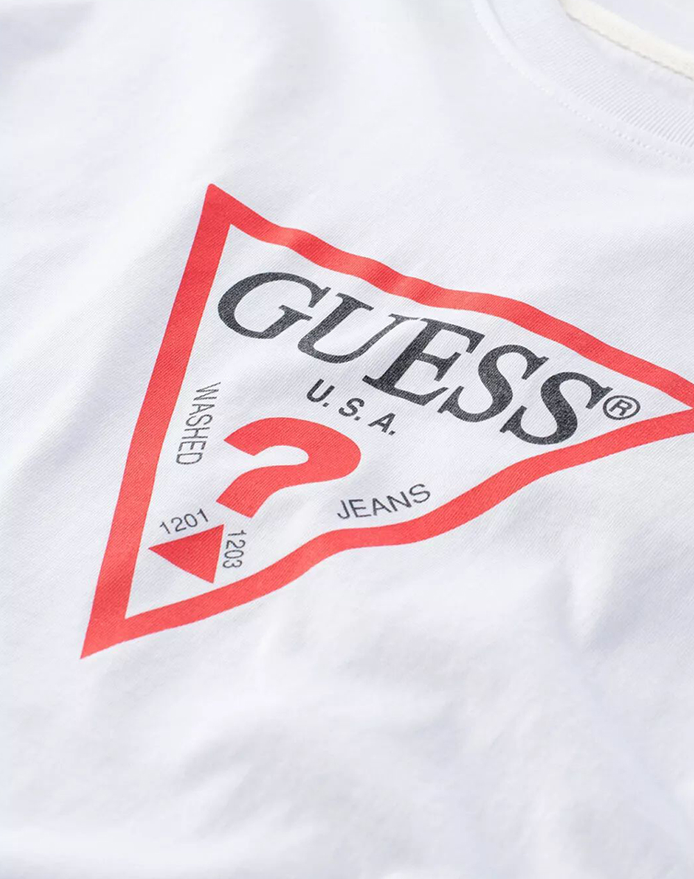 Guess Jeans Gj Ss Cn Slim Iconic Tee Μπλούζα Γυναικείο W4Yi04J1314-G011 White Γυναικεία ρούχα μπλούζες Τ-Shirt Politikos Shop Πολιτικός