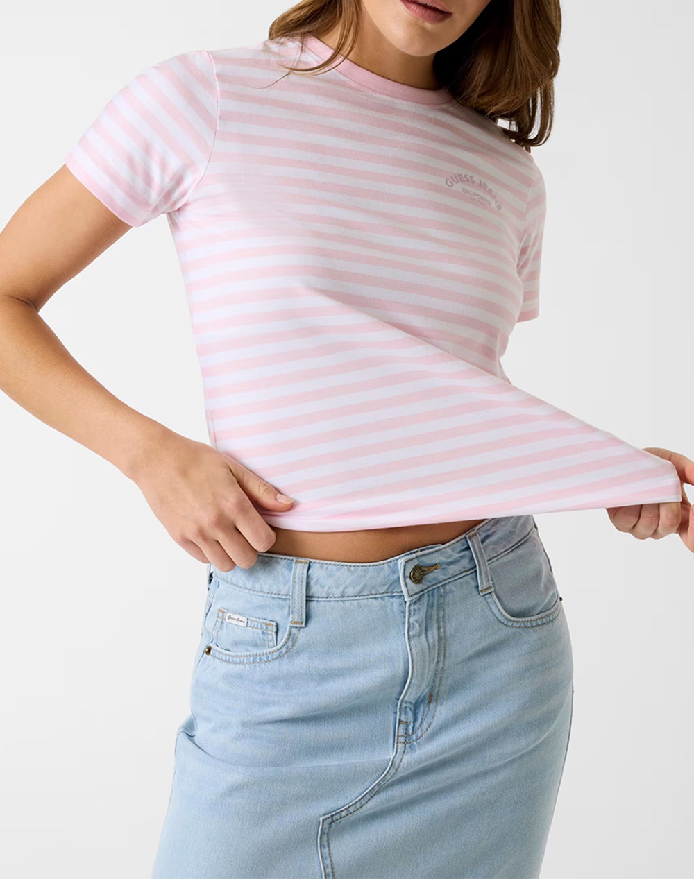 GUESS JEANS GJ SS CN REG YD STRIPED TEE ΜΠΛΟΥΖΑ ΓΥΝΑΙΚΕΙΟ W6GI05KCIE1-S0AH Lilac