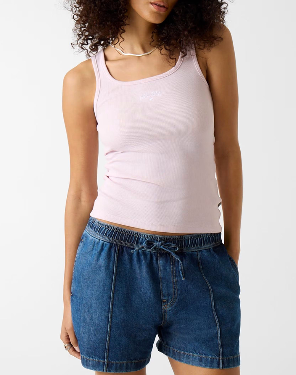 GUESS JEANS GJ RIB EMBRO TANK TOP ΜΠΛΟΥΖΑ ΓΥΝΑΙΚΕΙΟ W6GPZ2KA0H1-G491 Lilac