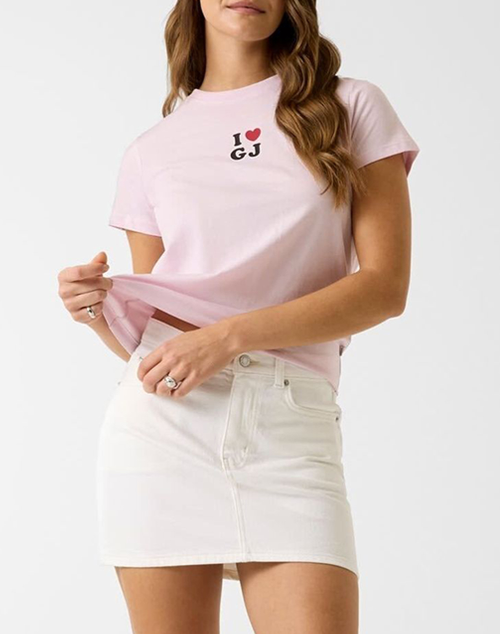 GUESS JEANS GJ SS CN I LOVE GJ REG TEE ΜΠΛΟΥΖΑ ΓΥΝΑΙΚΕΙΟ W6GI45K8HM0-G491 Lilac