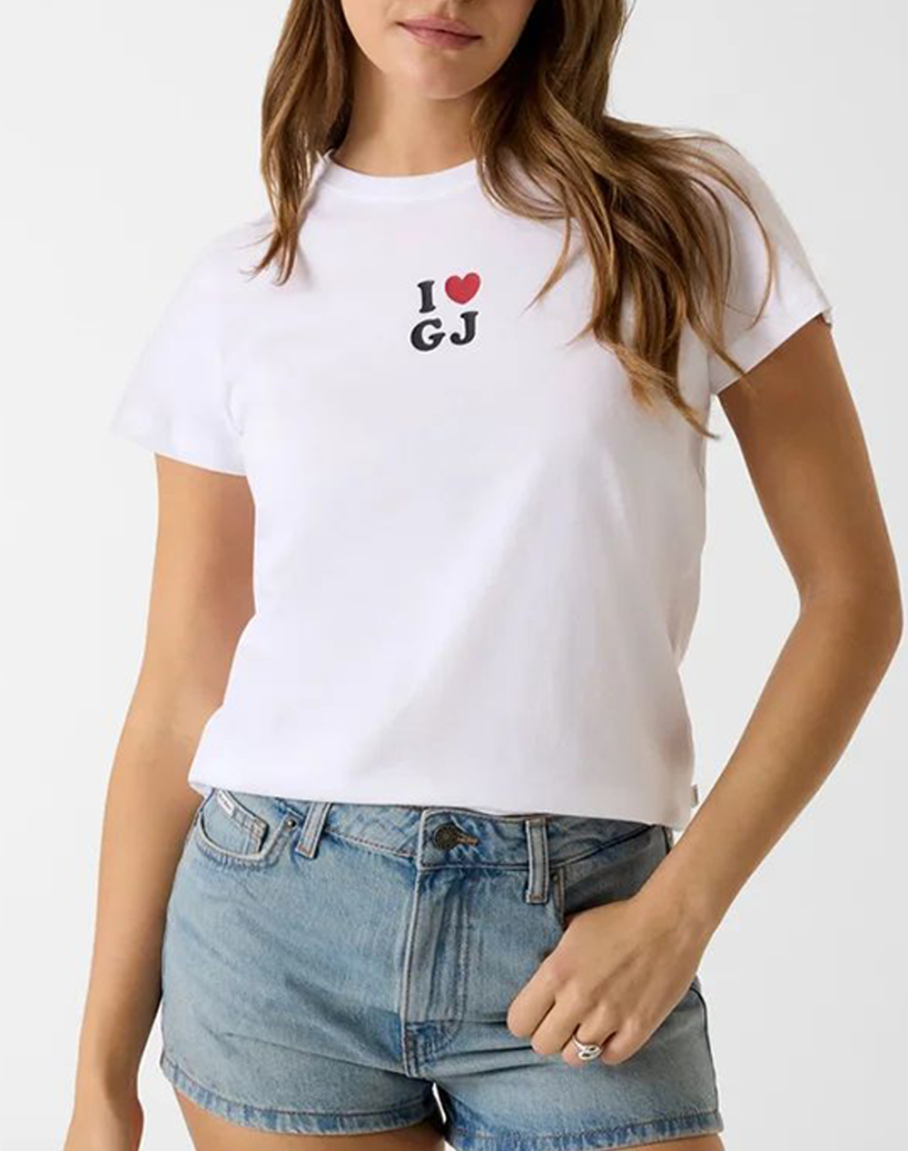 GUESS JEANS GJ SS CN I LOVE GJ REG TEE ΜΠΛΟΥΖΑ ΓΥΝΑΙΚΕΙΟ W6GI45K8HM0-G011 White