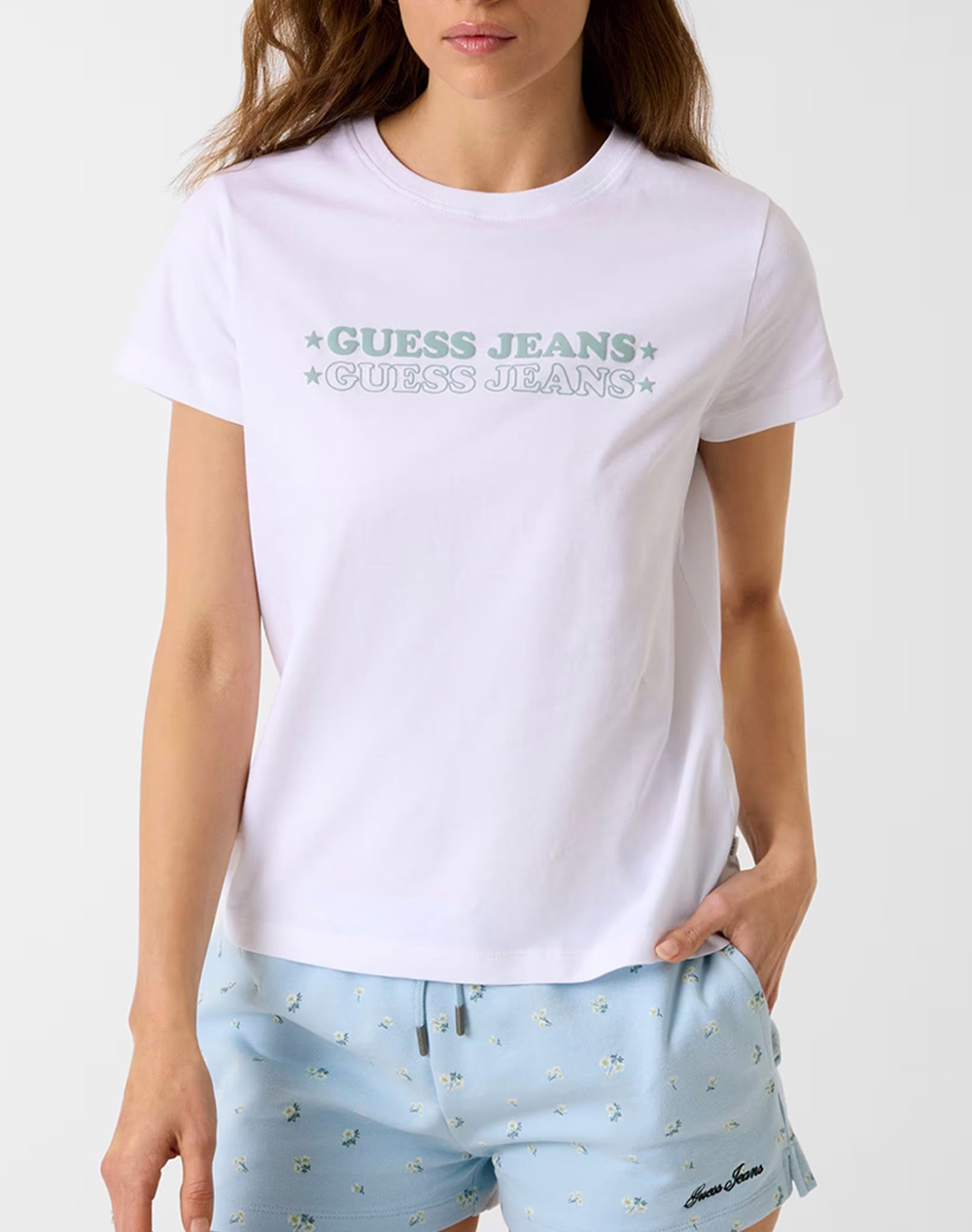 GUESS JEANS GJ SS CN REG PRINT STAR TEE ΜΠΛΟΥΖΑ ΓΥΝΑΙΚΕΙΟ W6GIC5K8HM0-G011 White