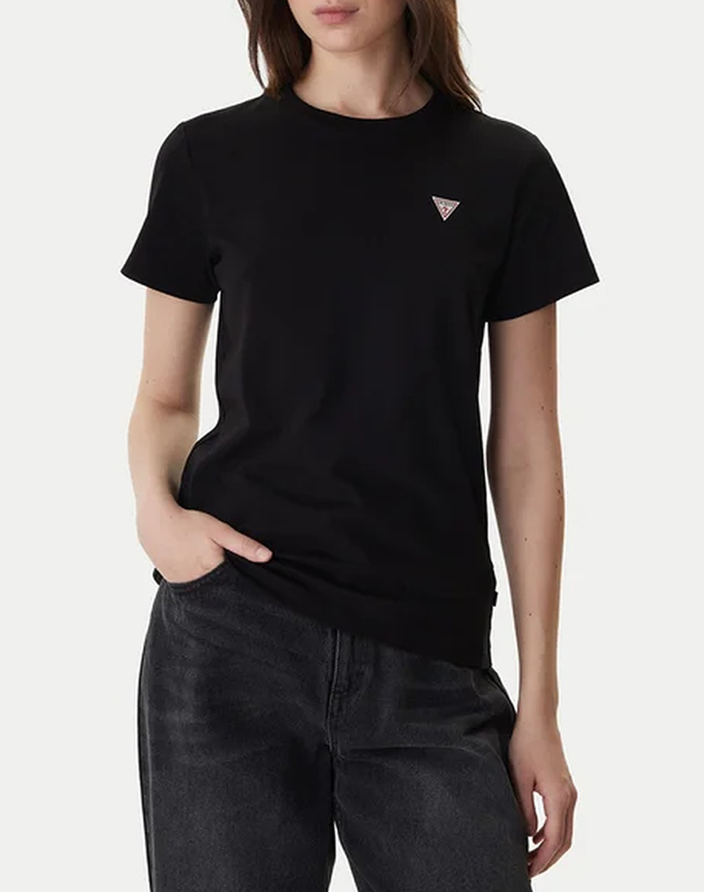 GUESS JEANS GJ SS CN REG MINI TRIANGLE TEE ΜΠΛΟΥΖΑ ΓΥΝΑΙΚΕΙΟ W4YI10J1314-JBLK Black