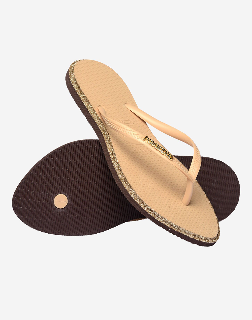 Havaianas Hav Slim Point Glitter 4150157-01859 Gold Γυναικεία παπούτσια Σαγιοναρες Politikos Shop Πολιτικός