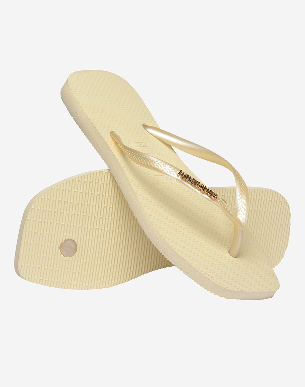 Havaianas Hav Square Logo Metallic 4148257-09256 Cream Γυναικεία παπούτσια Σαγιοναρες Politikos Shop Πολιτικός