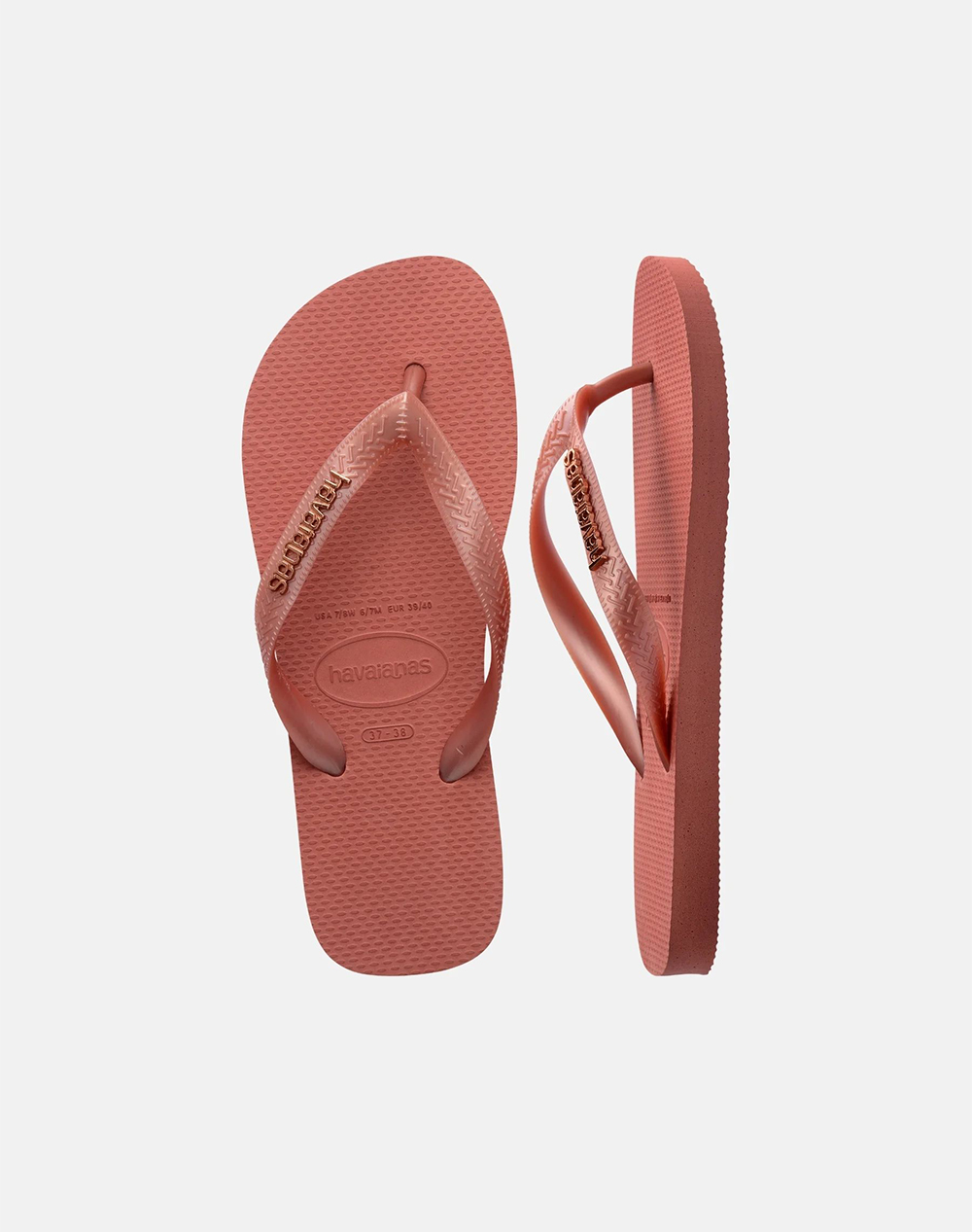 Havaianas Hav Top Logo Metallic 4127244-01121 Darkorange Γυναικεία παπούτσια Σαγιοναρες Politikos Shop Πολιτικός
