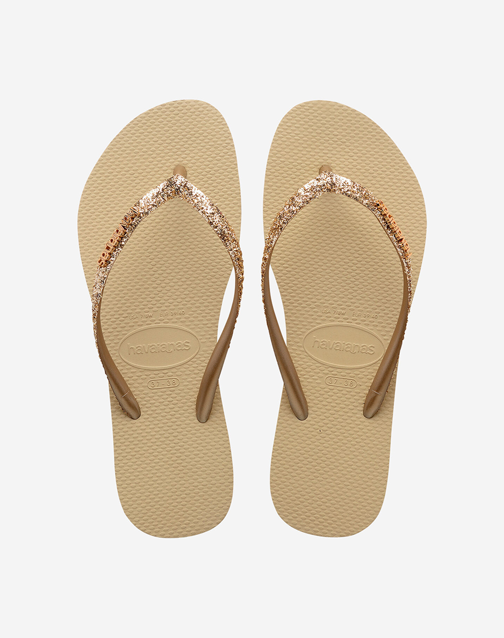 Havaianas Hav Slim Glitter Ii 4146975-00154 Biege Γυναικεία παπούτσια Σαγιοναρες Politikos Shop Πολιτικός