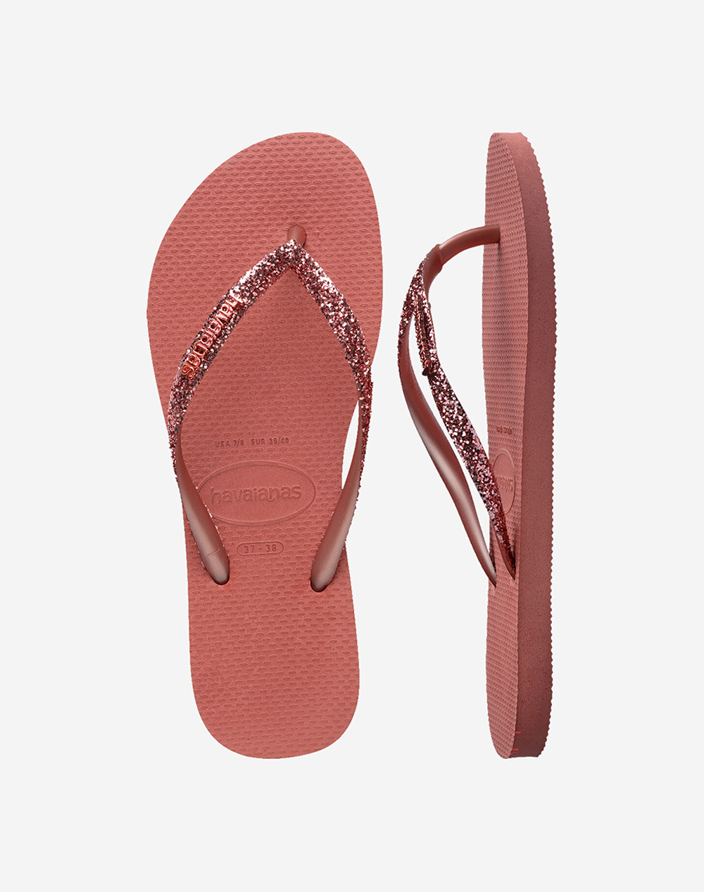 Havaianas Hav Slim Glitter Ii 4146975-01121 Darkorange Γυναικεία παπούτσια Σαγιοναρες Politikos Shop Πολιτικός