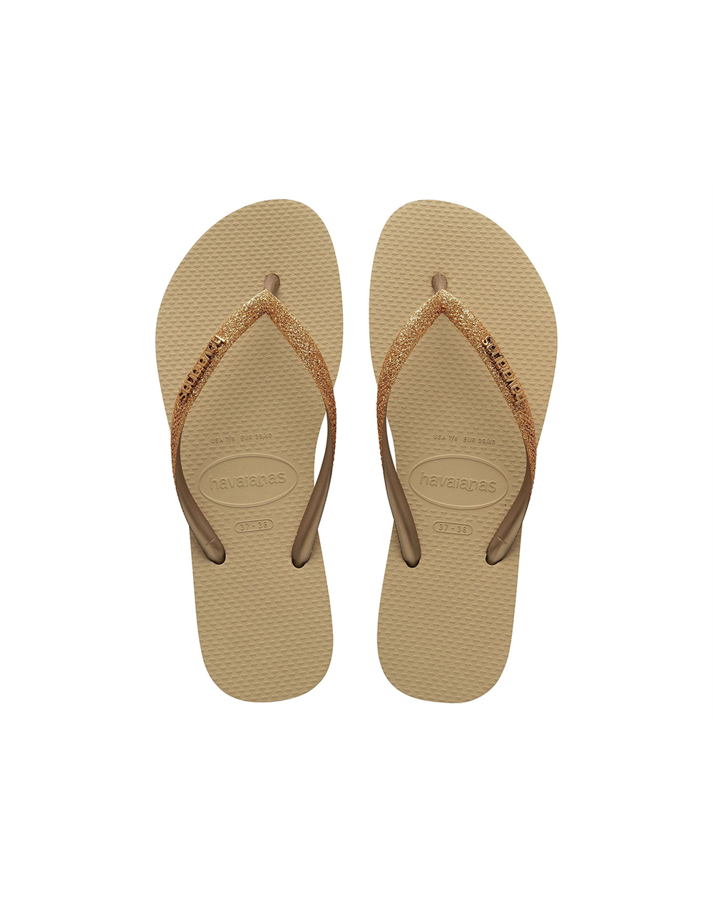 Havaianas Hav Slim Glitter Ii 4146975-9177 Gold Γυναικεία παπούτσια Σαγιοναρες Politikos Shop Πολιτικός