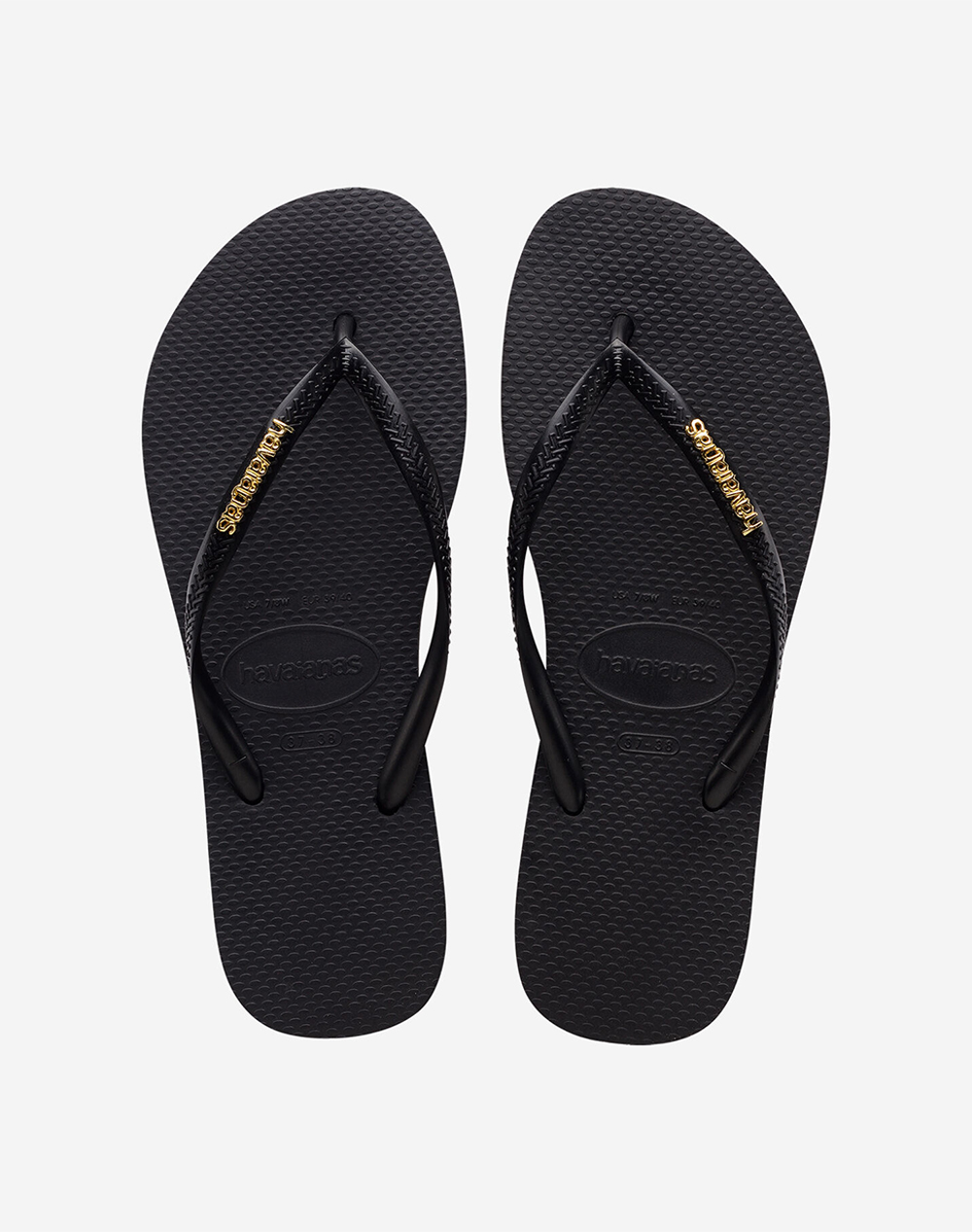 Havaianas Hav Slim Logo Metallic 4119875-01924 Black Γυναικεία παπούτσια Σαγιοναρες Politikos Shop Πολιτικός