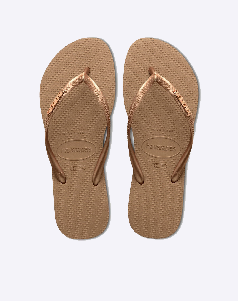 Havaianas Hav Slim Logo Metallic 4119875-03581 Rosegold Γυναικεία παπούτσια Σαγιοναρες Politikos Shop Πολιτικός