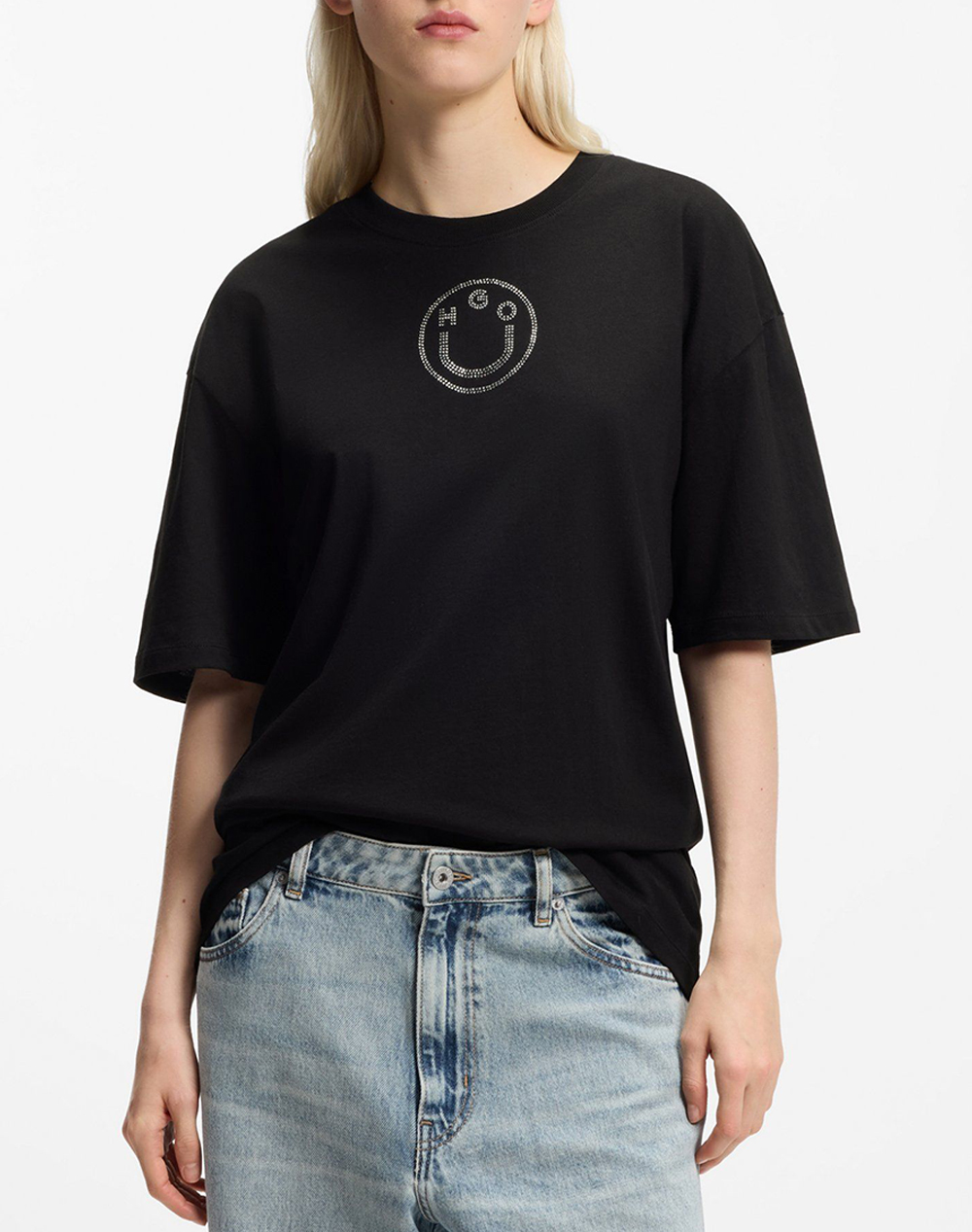 HUGO Oversized _Tee_B_9 10268404 01 50554940-001 Black