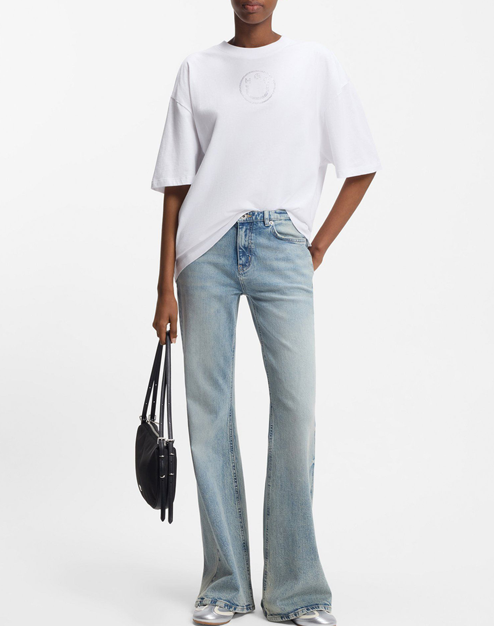 Hugo Oversized Tee B 9 10268404 01 50554940-100 White Γυναικεία ρούχα μπλούζες Τ-Shirt Politikos Shop Πολιτικός