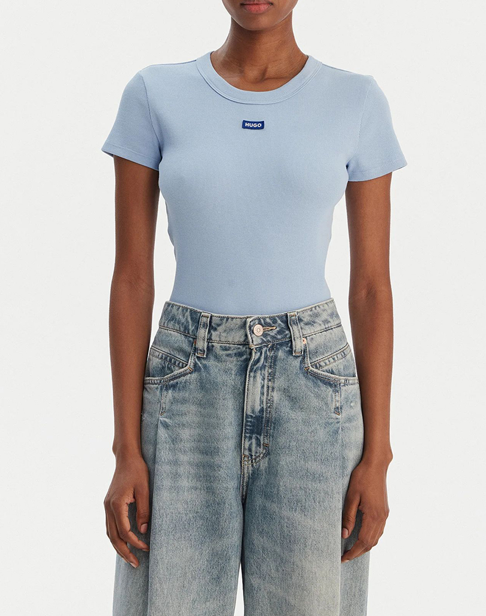 HUGO Easy Tee_B 10257055 01 50523924-477-477 LightBlue