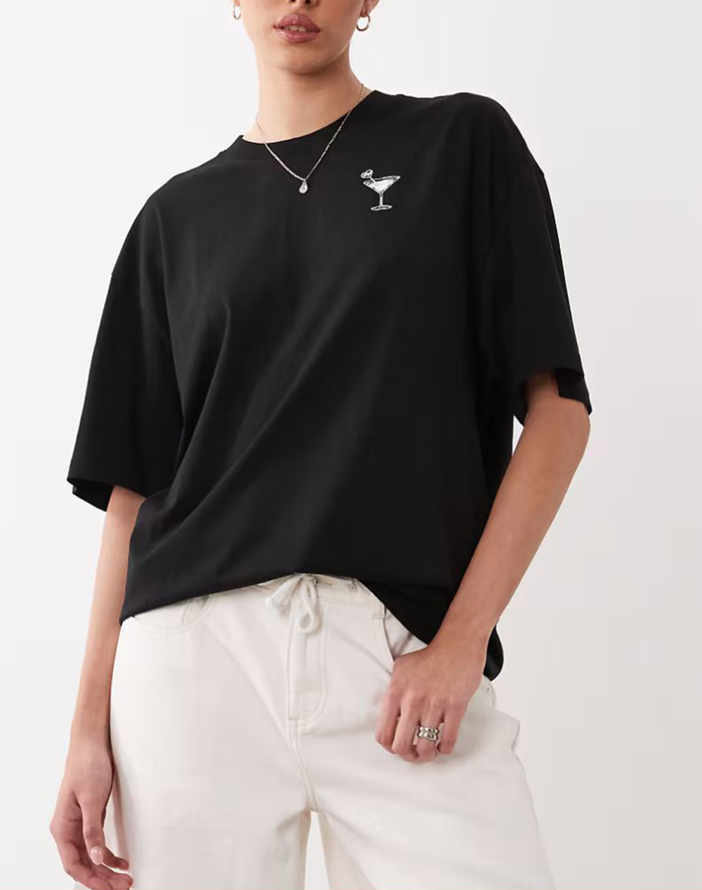 HUGO Oversized_Tee_B_10 10279019 01 50560772-001 Black