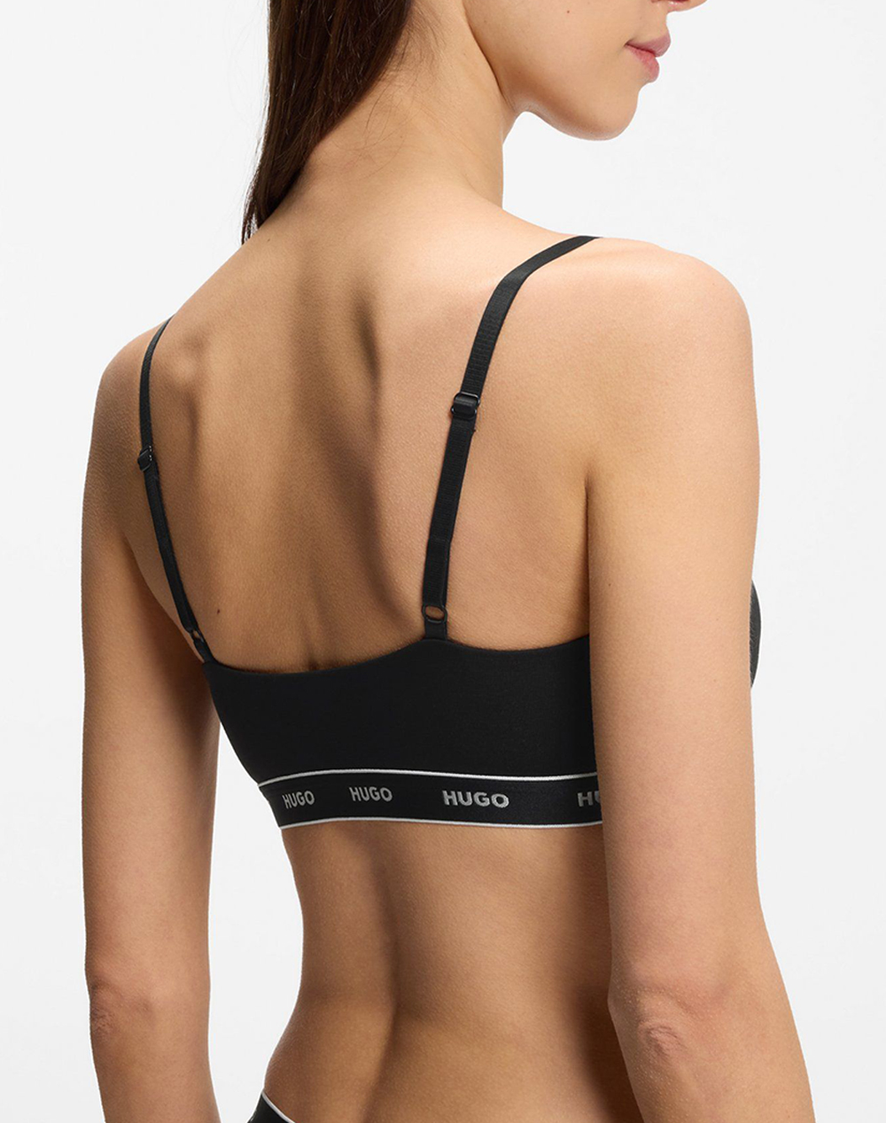 Hugo Twin Bralette Design 10272521 01 50545712-972 Black Γυναικεία εσώρουχα Σουτιεν Politikos Shop Πολιτικός