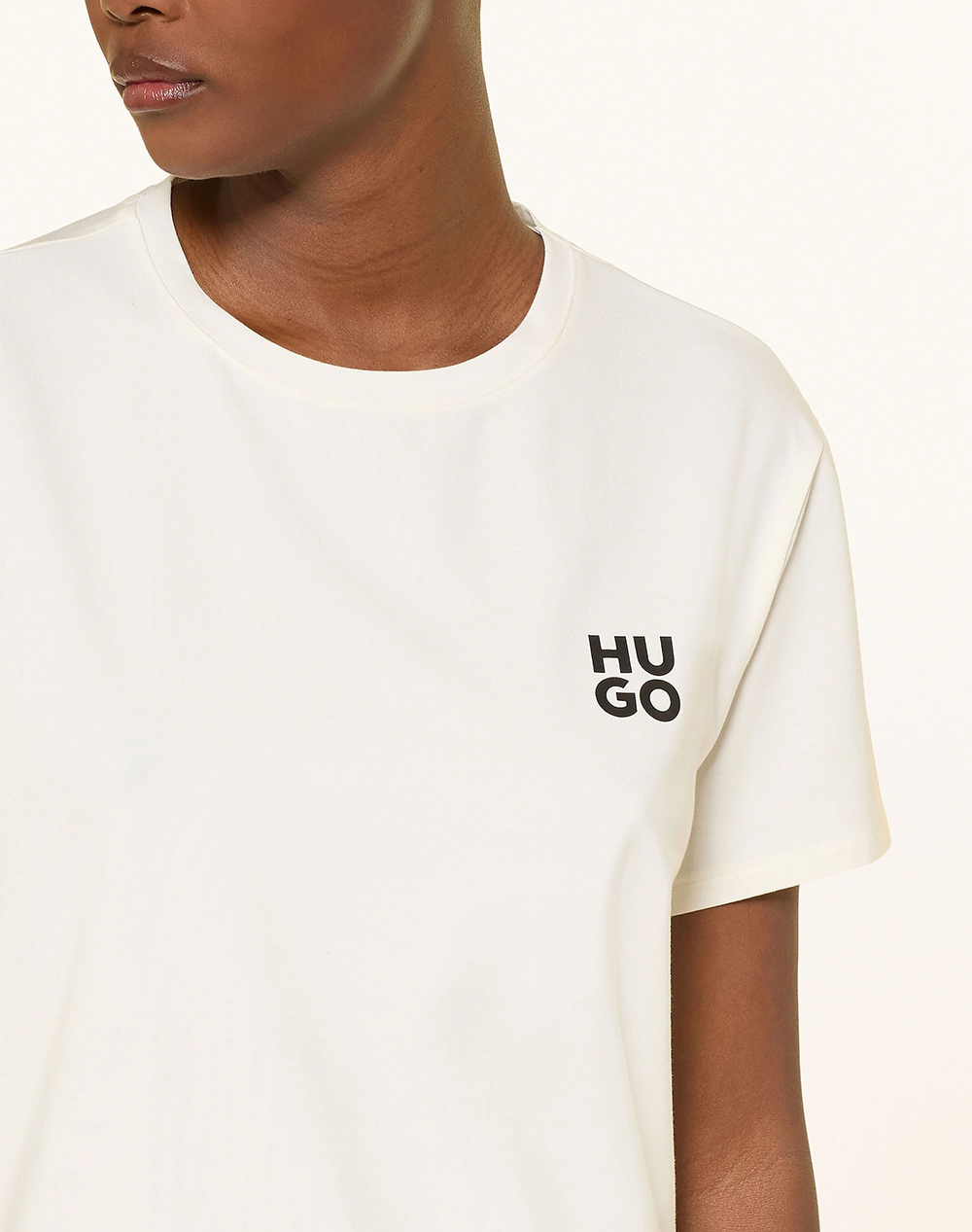 Hugo Casual T-Shirt 10277507 01 50556981-110 Offwhite Γυναικεία Homewear Πιτζαμες Politikos Shop Πολιτικός