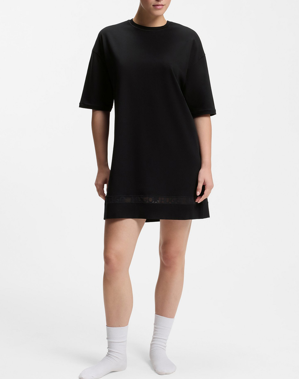 HUGO MESH LOGO NIGHTY 10277442 01 50561598-001 Black φωτογραφία