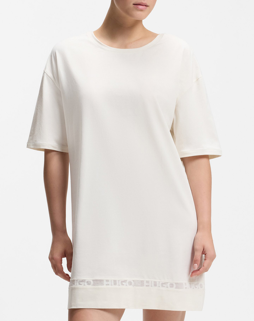 HUGO MESH LOGO NIGHTY 10277442 01 50561598-110 Ecru