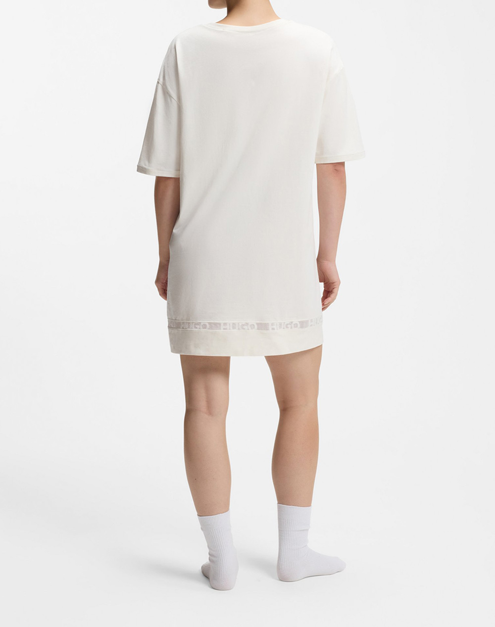 HUGO MESH LOGO NIGHTY 10277442 01 50561598-110 Ecru φωτογραφία