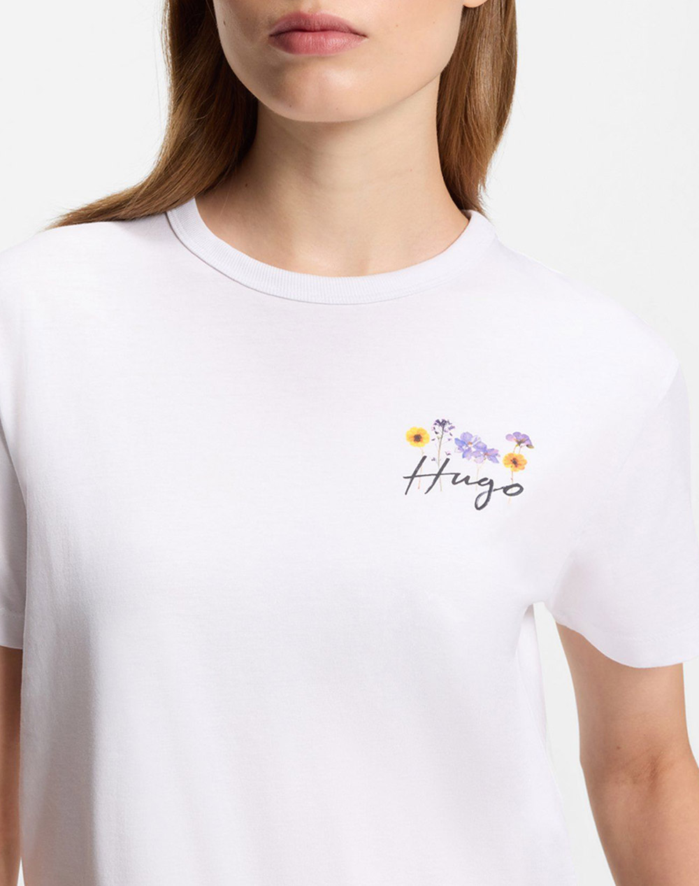 Hugo Destrel 4 10268981 01 50555813-100 White Γυναικεία ρούχα μπλούζες Τ-Shirt Politikos Shop Πολιτικός