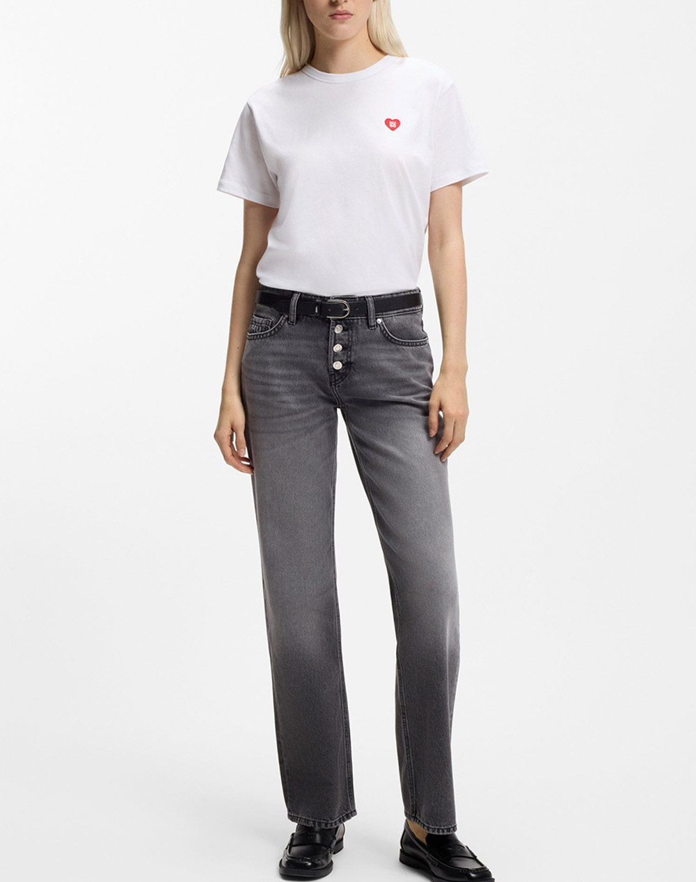 Hugo Damacia 6 10279191 01 50562145-100 White Γυναικεία ρούχα μπλούζες Τ-Shirt Politikos Shop Πολιτικός