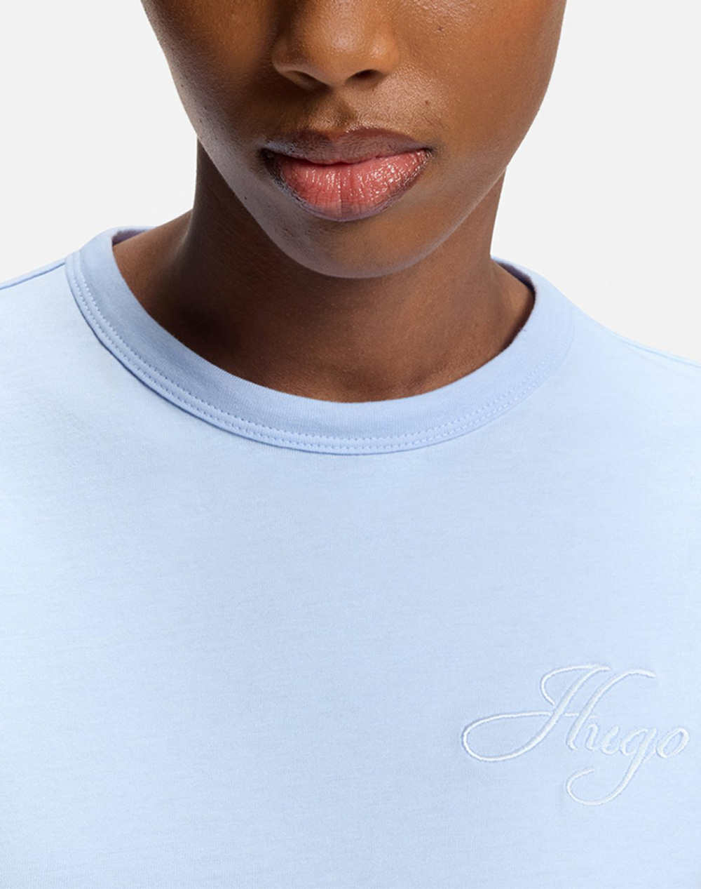Hugo Damacia 7 10272987 01 50561233-476 Lightblue Γυναικεία ρούχα μπλούζες Τ-Shirt Politikos Shop Πολιτικός
