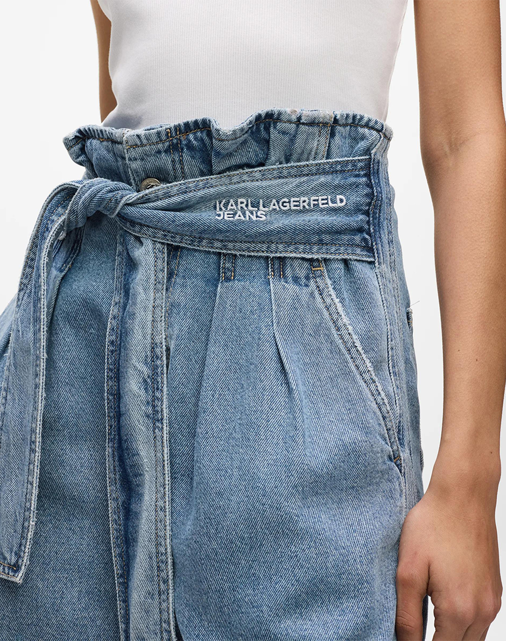 Karl Lagerfeld Jeans Klj Hr Denim Belt Short B2W10069-1Bm Denimblue Γυναικεία ρούχα Σορτς Βερμουδες Politikos Shop Πολιτικός