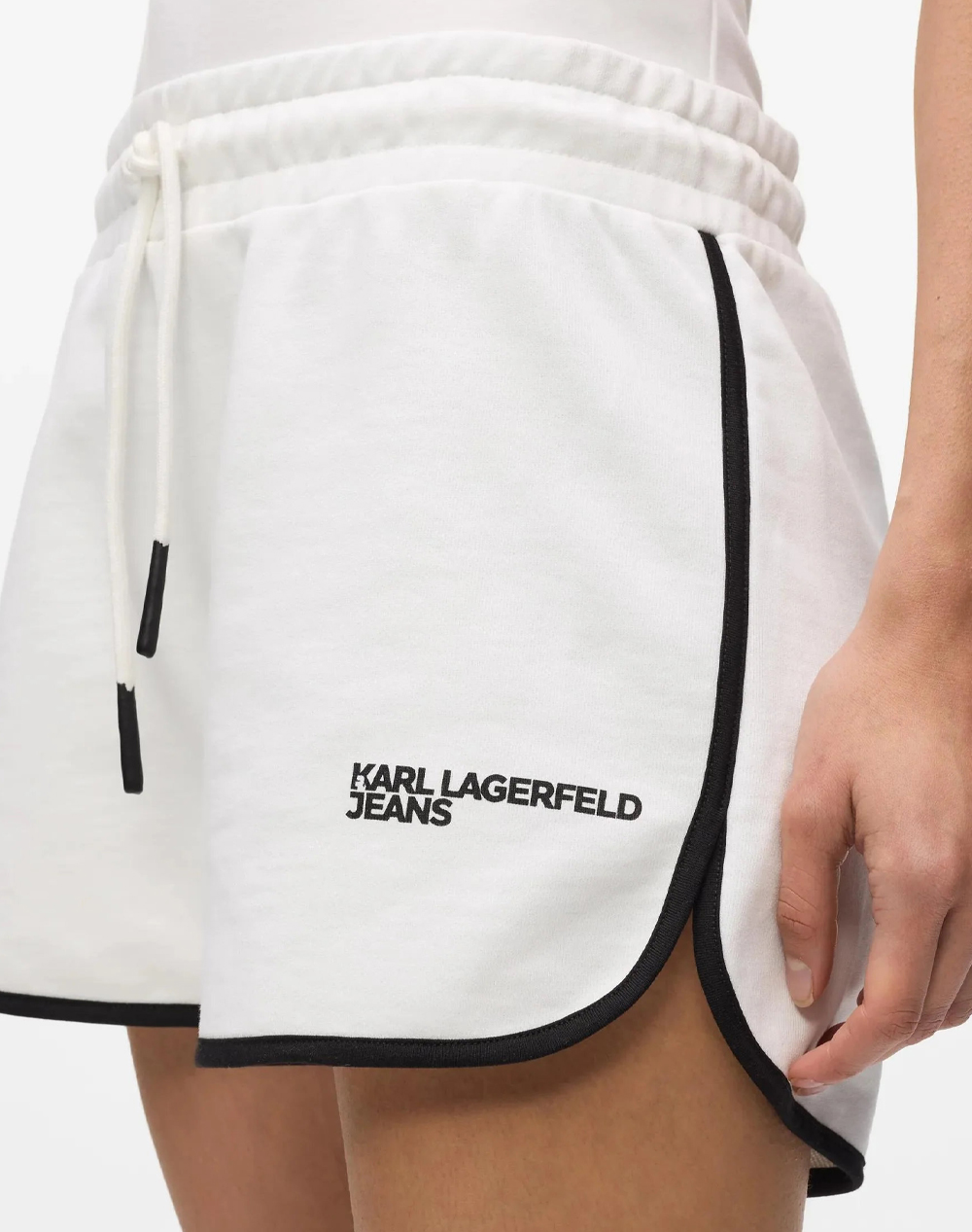 KARL LAGERFELD JEANS KLJ BINDING SWEAT SHORT B2W10125-100 White φωτογραφία
