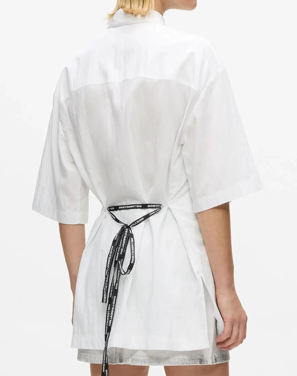 KARL LAGERFELD JEANS KARL LAGERFELD JEANS KLJ RELAXED BLOUSE B2W11022-100 White - 2