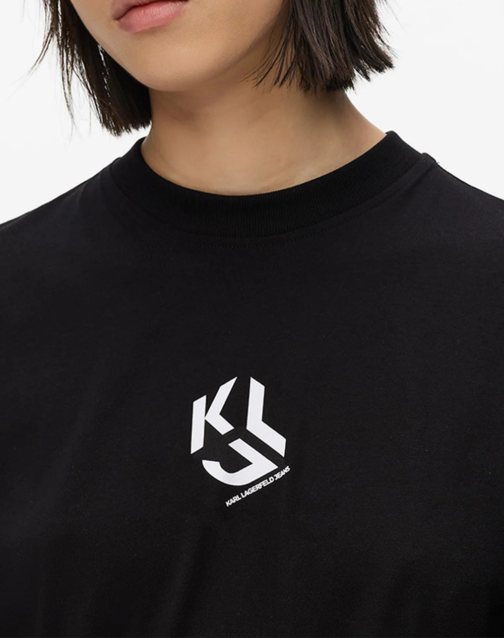 KARL LAGERFELD JEANS KLJ REG MONOGRAM TEE B1W17086-999 Black φωτογραφία