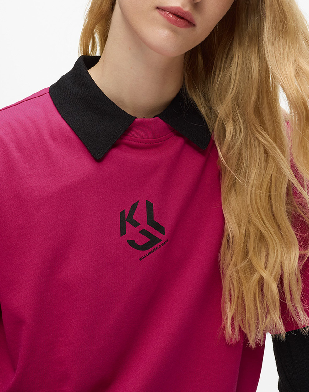 Karl Lagerfeld Jeans Klj Reg Monogram Tee B1W17086-521 Purple Γυναικεία ρούχα μπλούζες Τ-Shirt Politikos Shop Πολιτικός