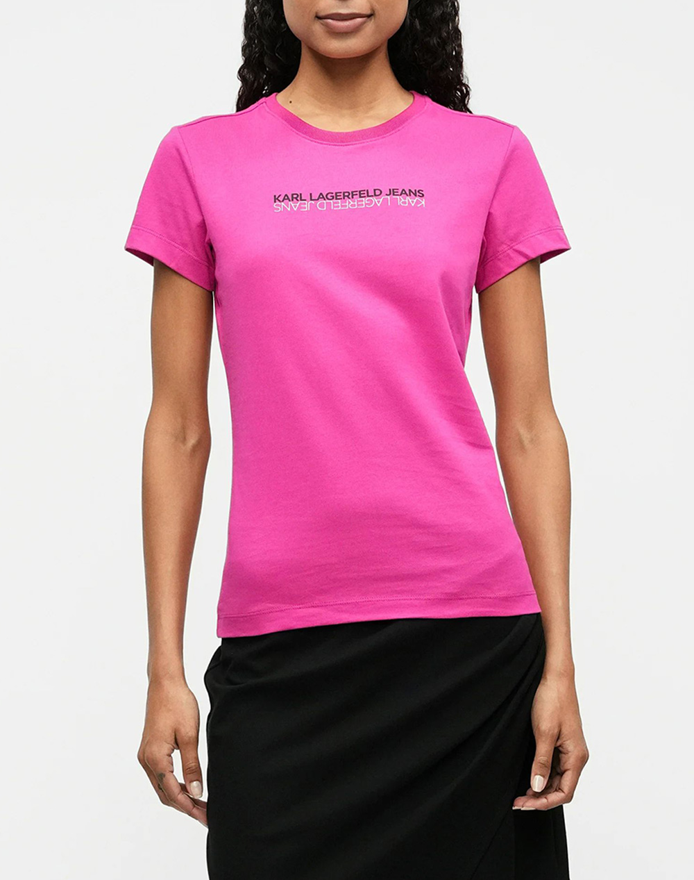 KARL LAGERFELD JEANS KLJ SLIM SS REFLECTION TEE B1W17053-521 Purple