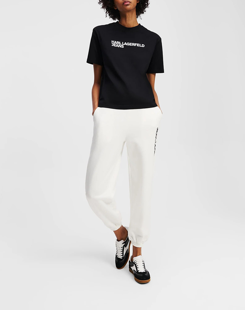 Karl Lagerfeld Jeans Klj Reg Ss Essential Tee A1W17005-999 Black Γυναικεία ρούχα μπλούζες Τ-Shirt Politikos Shop Πολιτικός