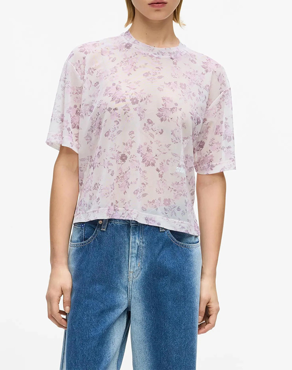 KARL LAGERFELD JEANS KLJ MESH AOP TEE B2W17089-2MZ Mixed
