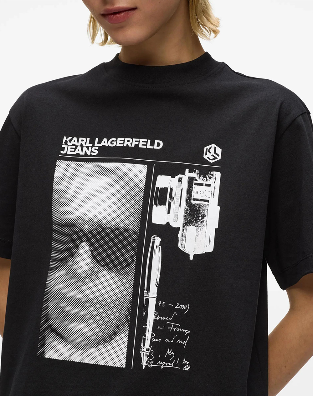 Karl Lagerfeld Jeans Klj Reg Tee B2W17073-999 Black Γυναικεία ρούχα μπλούζες Τ-Shirt Politikos Shop Πολιτικός