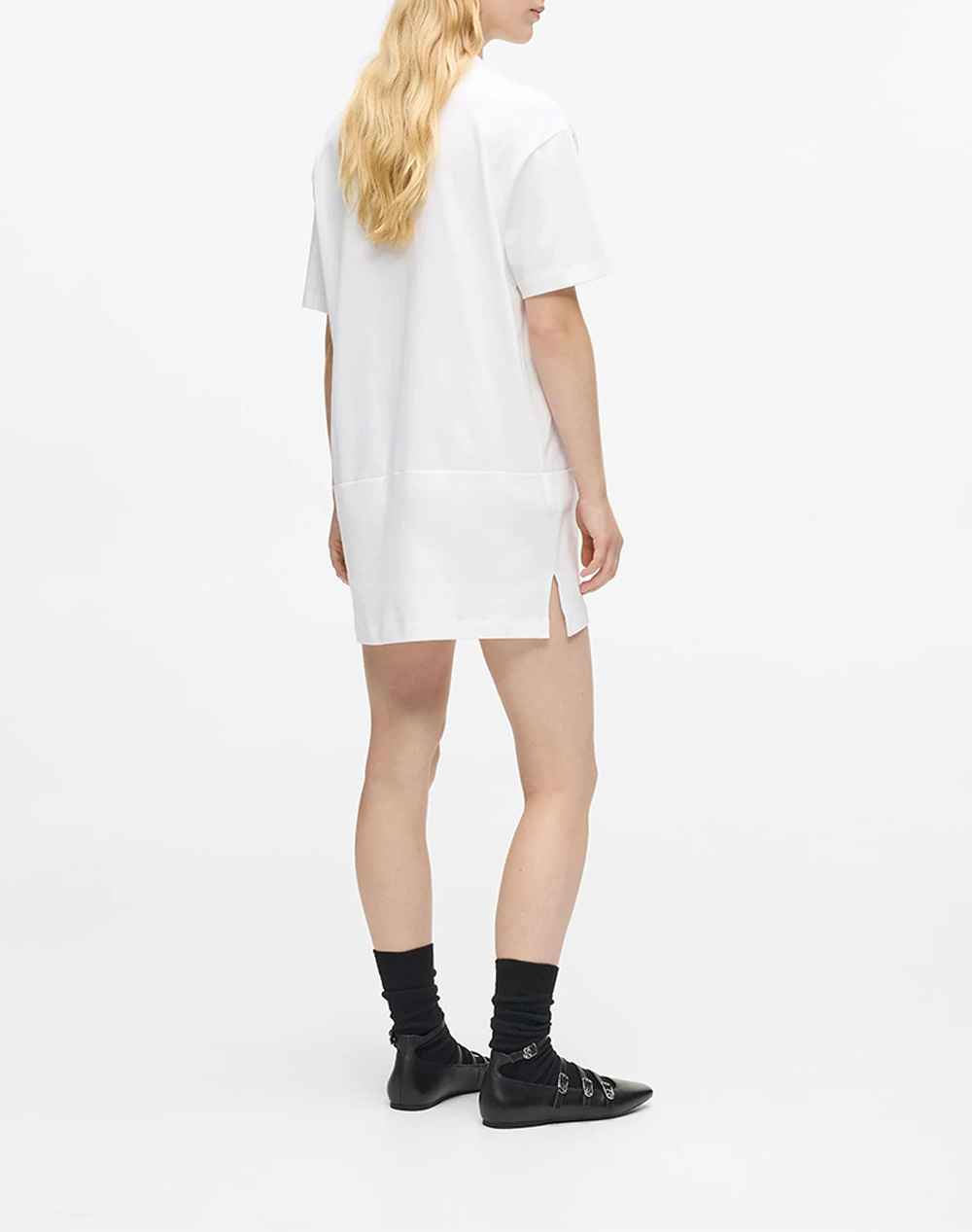 KARL LAGERFELD JEANS KLJ GRAFFITI TEE DRESS B1W13043-100 White