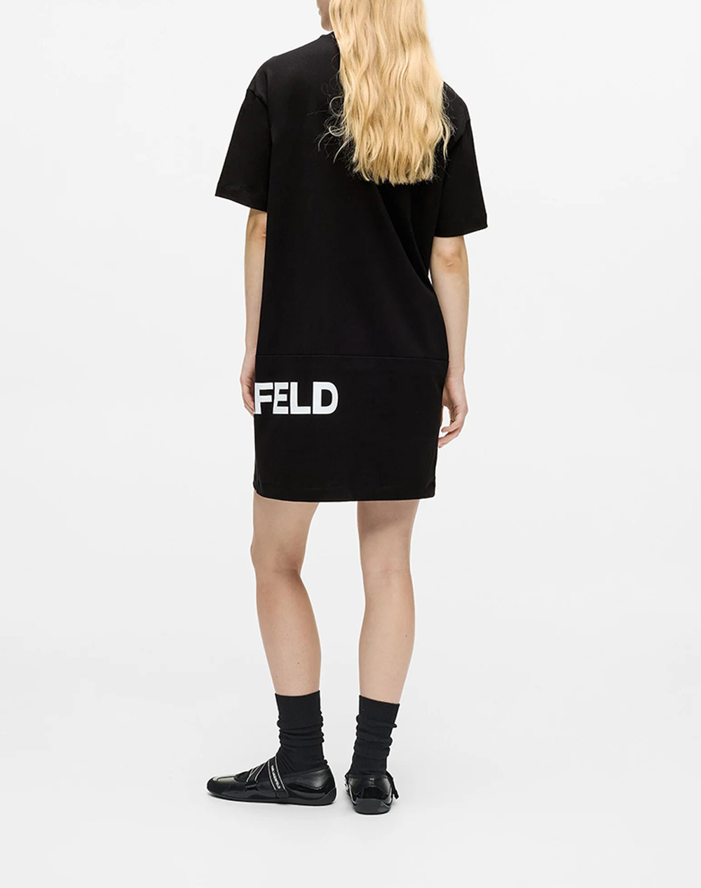 KARL LAGERFELD JEANS KLJ LOGO TEE DRESS B1W13054-999 Black