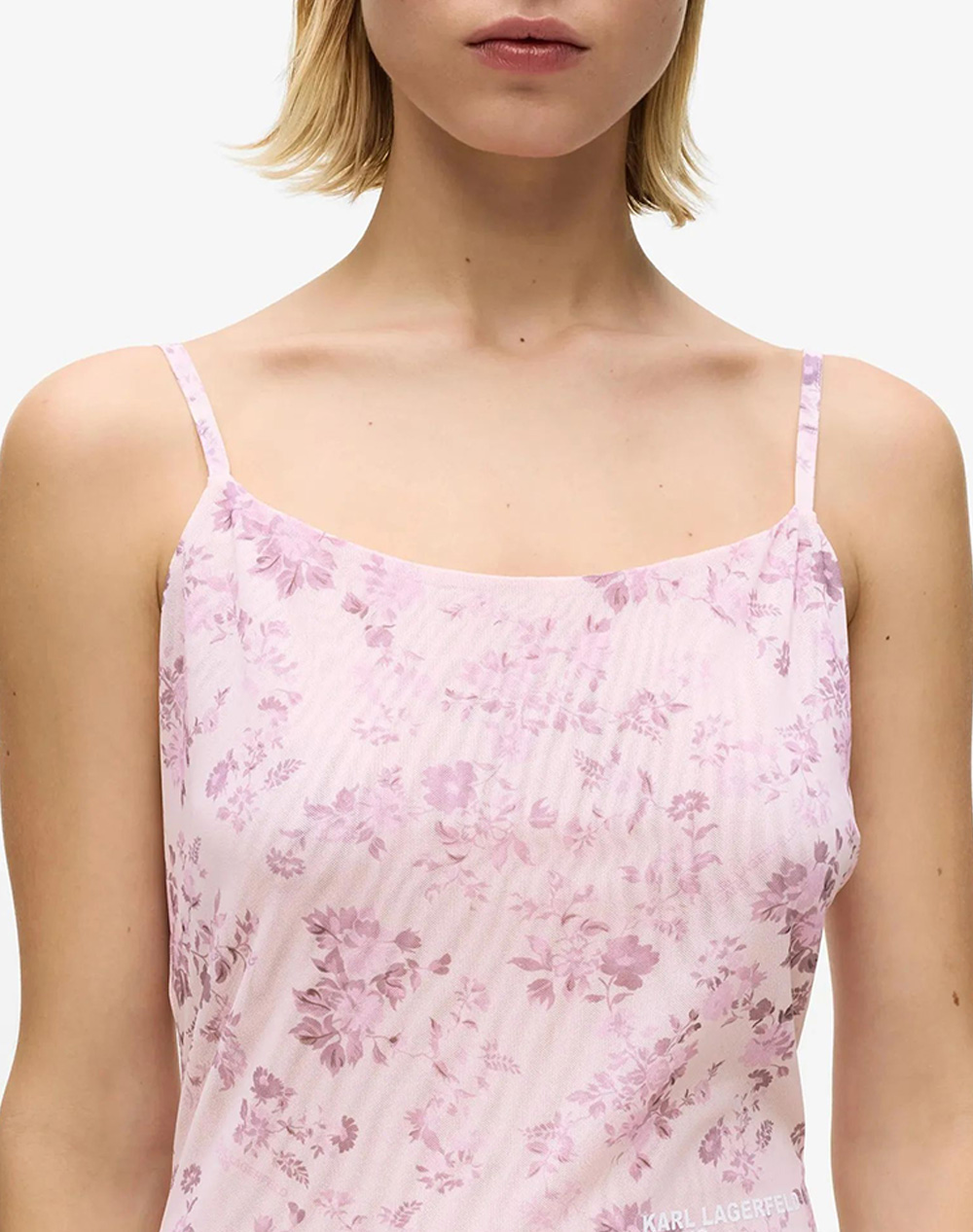 Karl Lagerfeld Jeans Klj Mesh Aop Slip Dress B2W13069-2Mz Mixed Γυναικεία ρούχα φορέματα Politikos Shop Πολιτικός