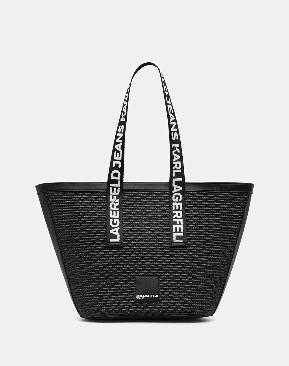 KARL LAGERFELD JEANS KLJ BOX LOGO RAFFIA SHOPPER B2W30113-999 Black