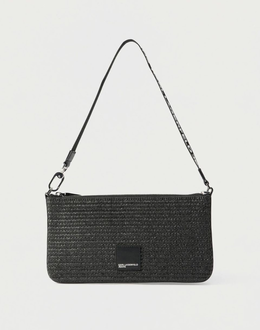 KARL LAGERFELD JEANS KLJ BOX LOGO RAFFIA POUCH B2W30213-999 Black