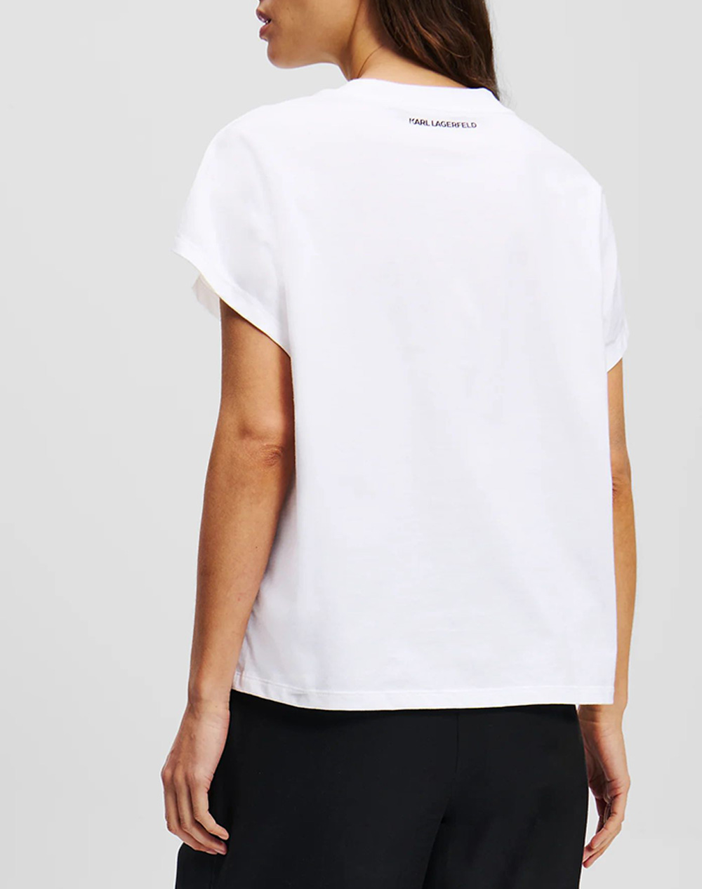 KARL LAGERFELD IKON AQUARELLE C LOOSE T-SHIRT A2W17115-100 White